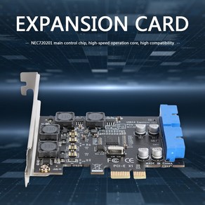 데스크탑 PC USB 19/20 PCI Expess 확장 카 모듈용 전면 pci-e-3.0 핀 헤더 어댑터, CHINA, 한개옵션0