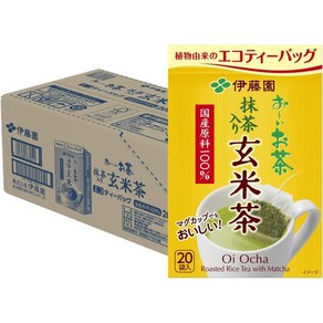 tasty tea 일본직구 이토엔 오이 티 겐마이차 1.9g x 20봉지 10개 에코 티백, 사이즈