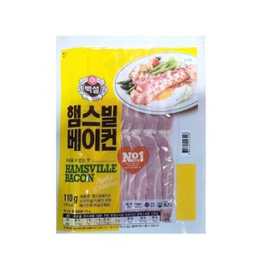 (냉장)[백설]햄스빌 베이컨110g, 110g, 4개