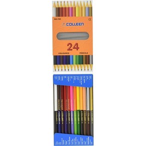 일본직발송 3. 콜린 연필(COLLEEN PENCIL) 콜린 연필 785 원 12 개 24 색 종이 상자 들어가 색 연필 785-1, One Size, One Colo