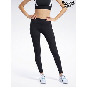 리복 Reebok 여성 블랙 트레이닝 WOR 메쉬 레깅스 REPA1F362BK