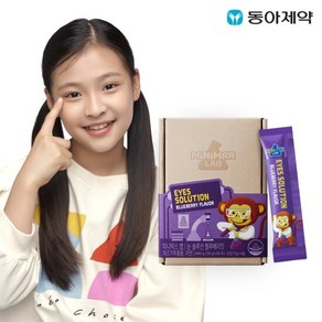 [소비기한 2025-06-10 ]동아제약 미니막스 랩 눈 솔루션 블루베리맛 1통(28일분), 1개