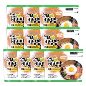 우리비빔밥 제육 10개 세트 전투식량 비상식량 간편식 등산캠핑, 100g