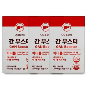 닥터놀로지 간 부스터 피니톨 700mg x 12정 x 3박스 36일분, 3개