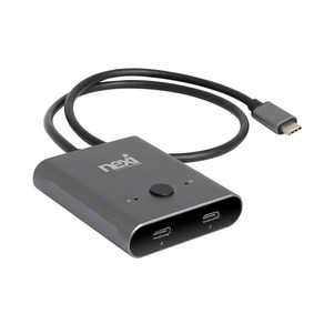 (NEXI) USB-C 2포트 양방향선택기 8K60Hz PD충전지원, 1개