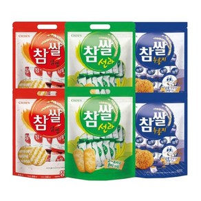 [블루존] 참쌀세트(참쌀선과 253g x 2 + 참쌀설병 270g x 2 + 참쌀누룽지219g x 2), 1세트