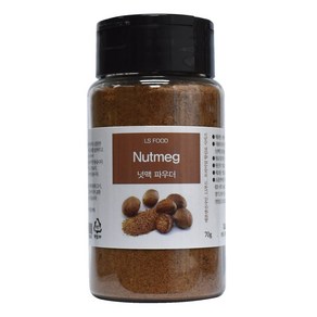 NEW 넛맥 분말 70g 수입 천연 향신료 가루 너트맥 파우더 육두구 nutmeg powde, 1개