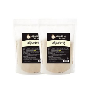 곡물박사 국산 10곡 미숫가루 1kg+1kg (1+1), 총2kg, 2개, 1kg