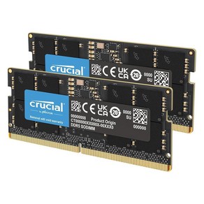 크루셜 Cucial RAM 32GB 키트 2x16GB DDR5 4800MHz CL40 노트북 메모리 CT2K16G48C40S5 266236, 5600MHz_8GB