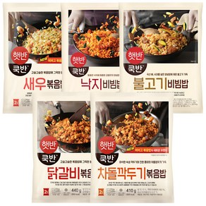 CJ 비비고 볶음밥 5종 (닭갈비볶음밥+차돌깍두기볶음밥+새우볶음밥+낙지비빔밥+불고기비빔밥)