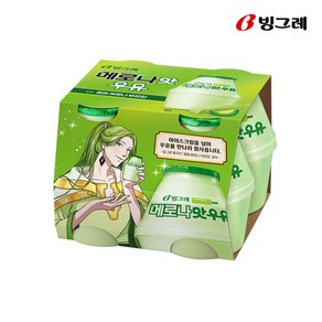 빙그레 메로나맛 우유 240ml, 바나나우유, 20개