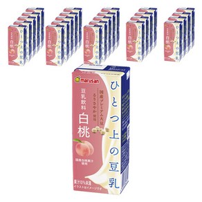 마루산 하나 위의 두유 백도, 24개, 200ml