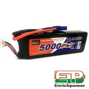 c카 EP 5000mAh 11.1V 40C 3S1P EC5잭 LIPO배터리, EC5, 1개