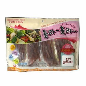 훌라훌라 강아지간식 애견간식 오리 슬라이스 300g, 1개