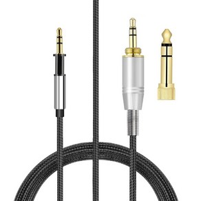 교체 나일론 편조 케이블 익스텐션 코드 탁스타 프로 헤드폰용, 1.With 6.35mm, A.200CM, 1개