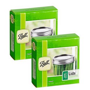 Ball Wide Mouth Mason Ja Lids 12-Count pe Pack (2-Packs Total) 볼 넓은 입 메이슨병 뚜껑 팩당 12개입(총 2팩), 1개