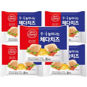 서울우유 쭈욱늘어나는 체다치즈, 5개, 176g