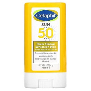 Cetaphil 시어 미네랄 자외선 차단제 스틱 SPF 50 14G 0.5OZ), 1개