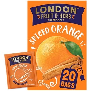 London Fuit Heb Tea Bag 오렌지 스파이서 20봉지, 1개, 20개입