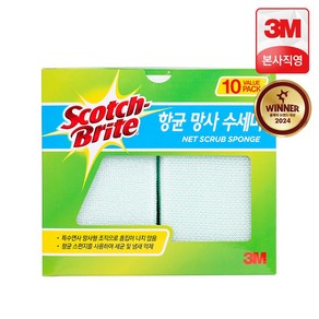 3M 항균망사 수세미 10입 스카치브라이트, 1개