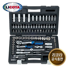 LICOTA 리코타 ALK-8010F 1/4 1/2인치 94pcs 소켓렌치세트 복스세트, 1개