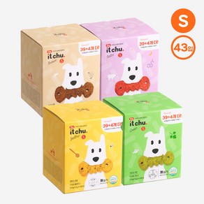 잇츄 오리지널 S 개껌 강아지 덴탈껌 치석제거 대용량 간식 43개입, 꿀잠츄 S 43개입, 516g, 1개