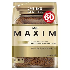 AGF 맥심 인스턴트커피 리필 봉투 일본 120g, 1개, 1개입