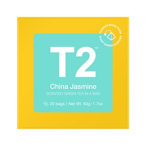 T2 티투 차이나 자스민 티백 25개입 China Jasmine Teabag, 50g, 25개, 1개