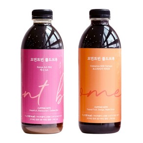 모먼트빈 콜드브루 1L X 2병 프리미엄 더치커피 원액 액상 커피 선물 답례품 케냐, 코스타리카 / 케냐, 2개, 1개입