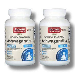재로우 아쉬아간다 아슈와간다 120캡슐 2개 자로우 아쉬와간다 Ashwagandha, 120정