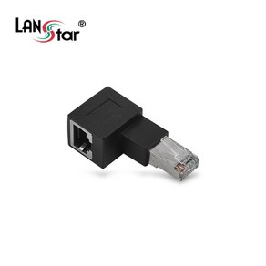 랜스타 LS-RJ45GEN-RIGHT RJ45 랜 연장 90도 꺾임 젠더 우향 1G 지원 (LS-RJ45GEN-RIGHT), 1개