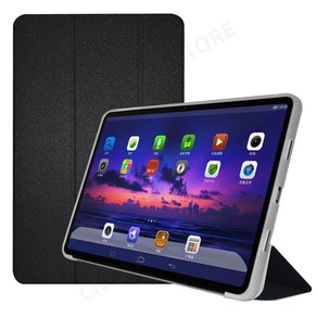 Teclast T60 케이스 12인치 태블릿 PC용 삼중 접이식 스탠드 커버, Black, Teclast T60 12 inch, [04] Black