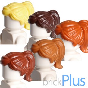 레고 헤어 마리아힐 / 짧은 말총머리 Minifig Hai Female Ponytail and Swept Sideways Finge 87990, 금발, 1개