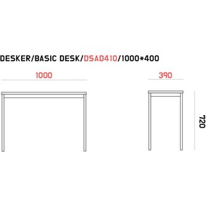 카이젠스 데스커 DSAD410 베이직 책상(BASIC DESK) 1000*400 맞춤제작 가죽매트 DSK-5, 라벤더퍼플(주문제작)