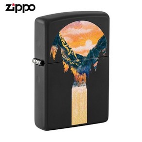 ZIPPO 라이터 야광 48676 Mountain Watefall Design 지포라이터 오일+심지+부싯돌 3종세트 포함