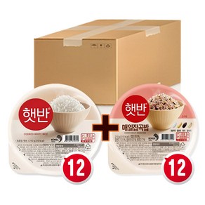 [실속형 세트상품] 햇반 백미 + 매일잡곡밥, 210g, 12개