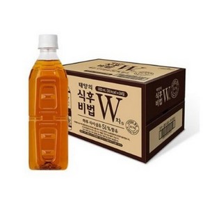 태양의 식후비법 W차 무라벨, 500ml, 24개