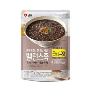 샘표 밸런스죽 흑임자서리태오곡죽 420g, 1개