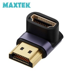 [MAXTEK] HDMI 2.1 to HDMI 2.1 M/F 연장젠더 햐향 90도 꺽임 [MT408]