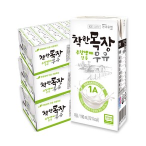 건국유업 건국 착한목장 무항생제 우유 190ml 72팩 멸균우유 흰우유 유아간식, 72개