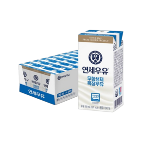 연세우유 무항생제 목장우유, 190ml, 48개