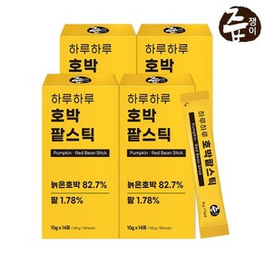 하루하루 호박팥스틱 4박스 총56포 간식 어린이집 발렌타인데이 학교 생일, 4개, 단품없음, 140g