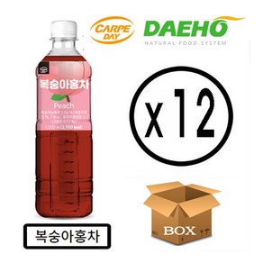 까르페 복숭아홍차 1000ml X 12개 과일 음료 아이스티, 1L