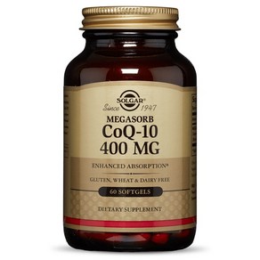 솔가 메가솝 CoQ-10 400mg 글루텐 프리 무설탕 소프트젤