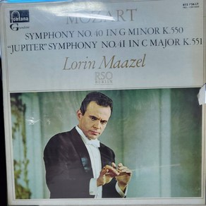 7279.LP음반 .LORIN MAAZEL베를린 방송 교향악단 (MOZART교향곡 제40번.41번).가요 팝 클래식 라이센스 중고음반