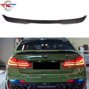 BMW용 리어 스포일러 BMW 5 시리즈 G30 F90 M5 ABS 광택 매트 블랙 카본 룩 백 윙 립, 1.GLOSS BLACK, [01] GLOSS BLACK