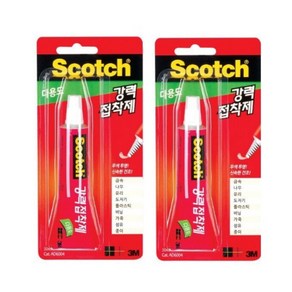 3M 스카치 강력접착제 순간접착제 본드 AD6004S 30ml 2개, 1개