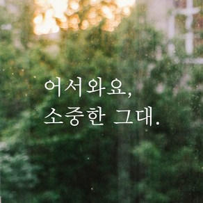 모노먼트 인테리어 포인트 감성 문구 레터링 스티커 - 어서와요 소중한 그대, L-086, 흰색