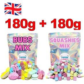 [영국발송] 스웨디시 스웨덴 젤리 법스믹스 180g + 스위즐스 스쿼시 믹스 180g