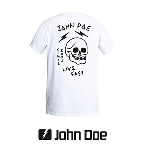 존도 바이크 티셔츠 T-Shirt Live Fast Skull White JDS7060